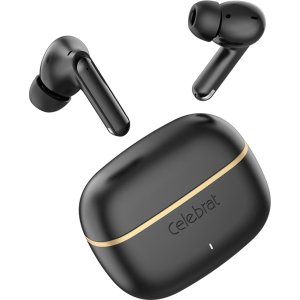 CELEBRAT earphones με θήκη φόρτισης WD03, True Wireless, 13mm, 30/300mAh, μαύρα