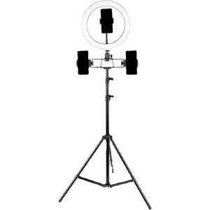 Φωτιστικό δαχτυλίδι LED ZD67D με τρίποδα, Φ30cm, 11W, RGB