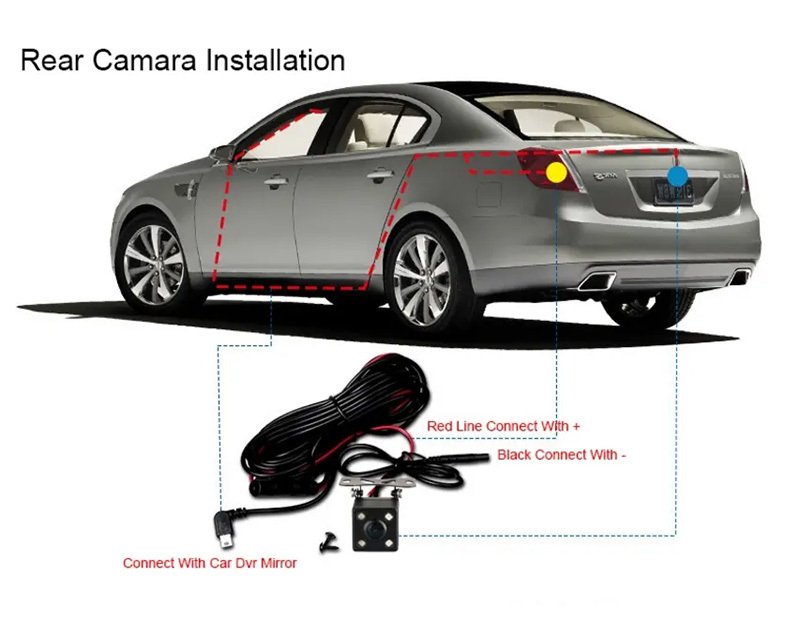 Car Dash Cam DVR-01 Mirror 4,0 inches + rear camera - Image 5