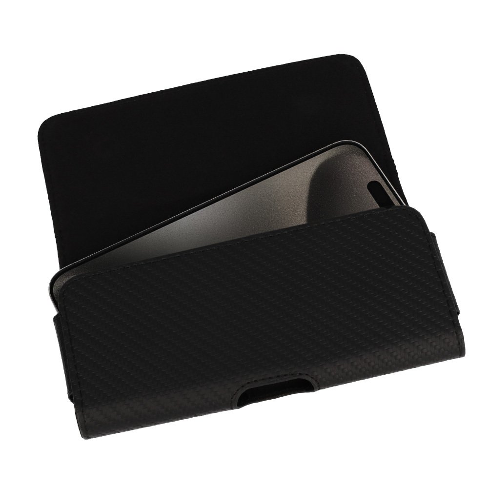 HIT Belt Holster (SIZE XL) for Iphone 17 Pro Max/16 Pro Max/Samsung A55 5G/A53/S25/S24 design 3 black (167x83 mm) - Image 6