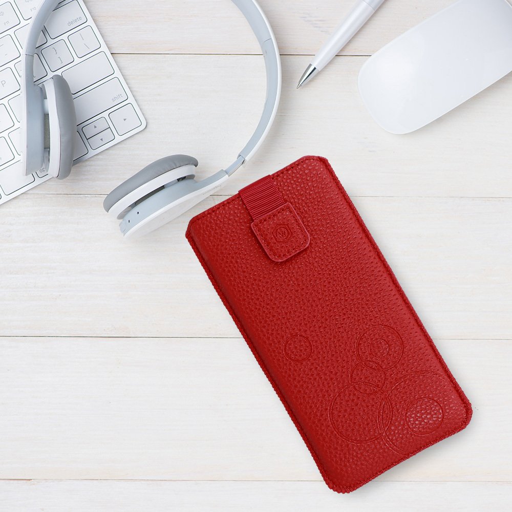 WONDER Deko Pouch Case (Size L) for Iphone 13 Mini/12 Mini/SE 2020/2022/7/8 red - Image 6