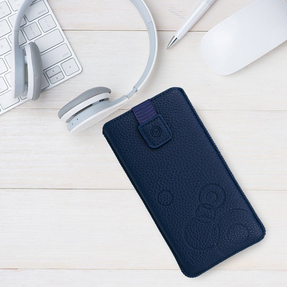 WONDER Deko Pouch Case (Size L) for Iphone 13 Mini/12 Mini/SE 2020/2022/7/8 navy - Image 6