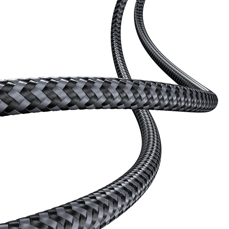 Benks Cable D49 braided - Type C to Type C - PD 60W 3A 1,2 metres black - Image 3