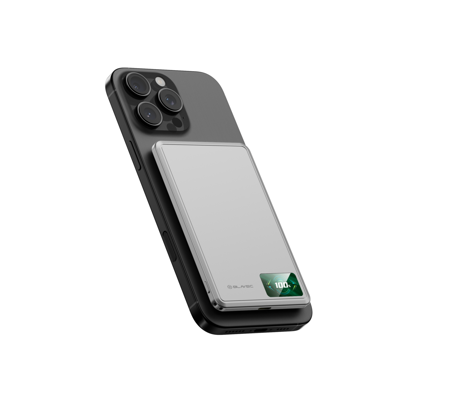 Blavec Power Bank 5000mAh BJ-03 Ultra Slim 7,8mm - Type C - 22,5W magnetic Magsafe 3 in 1 (PBBJ03-MC5G) grey - Image 6