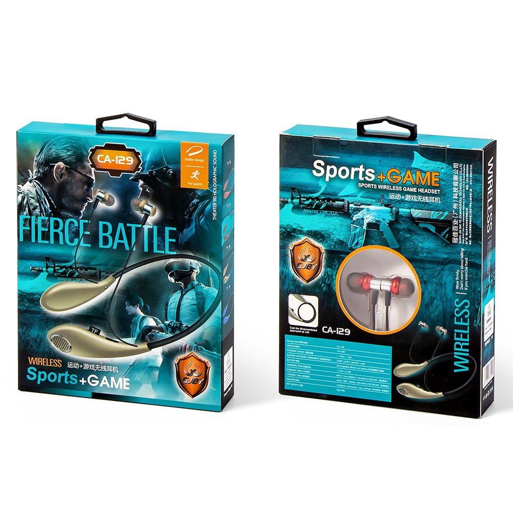 GJBY headphones - SPORTS BLUETOOTH CA-129 Red - Image 5