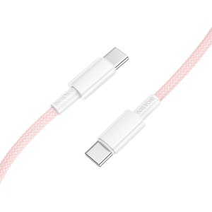 Borofone Cable BX117 Source - Type C to Type C - PD 60W 3A 1 metre pink