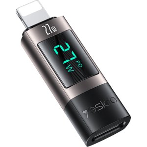 Yesido Adapter OTG GS25 - Lightning (male) to Type C (female) - with LCD display black