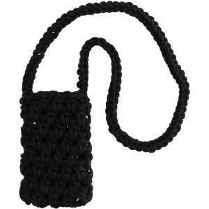 Knitted bag for phone design 1 black