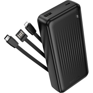 Borofone Power Bank 20000mAh BJ79A Clever - USB -  with Type C and Lightning cables black