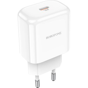 Borofone Wall charger BN3 Premium - Type C - QC 3.0 PD 2.0 20W white