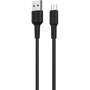 Borofone Cable BX30 Silicone - USB to Micro USB - 2,4A 1 metre black
