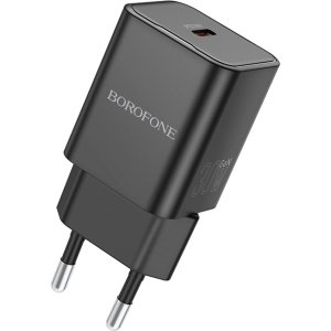 Borofone Wall charger BN13 Safety GaN - Type C - PD 30W black