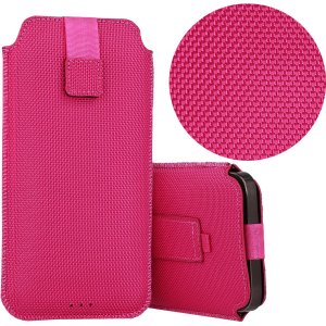 HIT Pouch Case (Size XL) for Iphone 15/15 Pro/Iphone 16/16 Pro/Samsung S24/S24 Plus/S25/S25 Plus/A53/A55 5G design 2 pink