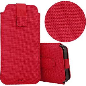 HIT Pouch Case (Size XXL) for Samsung S25 Ultra/S24 Ultra/M35/M23/A16 5G/Xiaomi Redmi 14C design 2 red