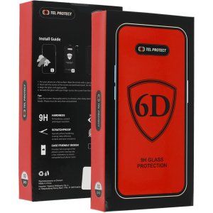 Tel Protect Full Glue 6D Tempered Glass for SAMSUNG GALAXY A35 5G/A55 5G Black - 10 PACK