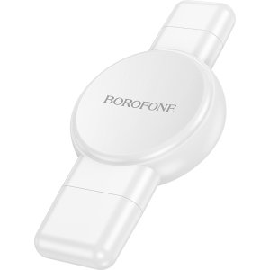 Borofone Wireless induction charger for Smartwatch BQ31 Portable 2,5W for iWatch 1-9, SE/SE2, Ultra/Ultra2, Samsung Watch 1-7, Ultra white