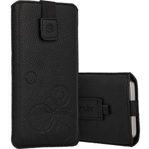 WONDER Deko Pouch Case (Size L) for Iphone 13 Mini/12 Mini/SE 2020/2022/7/8 black