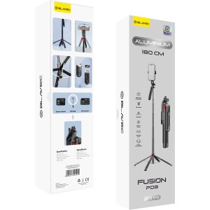 Blavec Selfie Stick Aluminium Fusion P-09 tripod + remote control 1,8 metres (SSFP09-TRB18) black