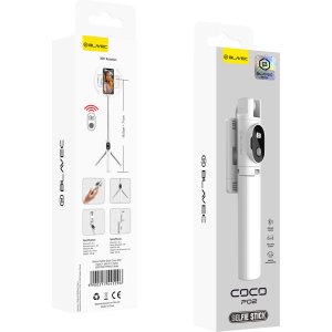 Blavec Selfie Stick Coco P-02 tripod + remote control 0,7 metres (SSCP02-TRW07) white