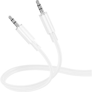 Borofone Cable AUX BL21 Lemon - jack 3,5mm to jack 3,5mm - 1 metre white