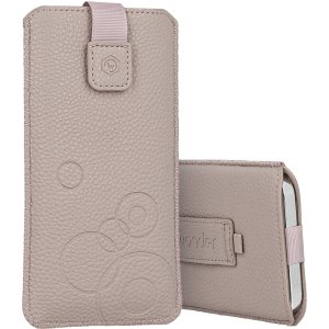 WONDER Deko Pouch Case (Size S) for Nokia 105 2019/150/216 cappuccino