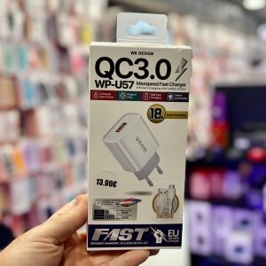 WK WP-U57 18 W USB-A φορτιστής + καλώδιο micro-USB 1 m
