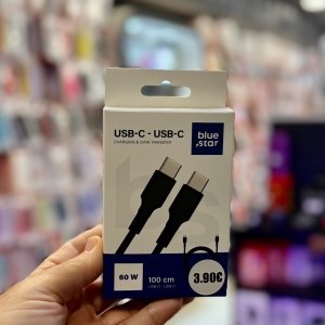 Blue Star 1 m USB‑C σε USB‑C καλώδιο 60 W / 3 A
