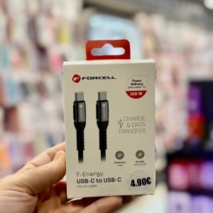 Forcell C260 1,2 m USB‑C σε USB‑C καλώδιο 100 W / 5 A