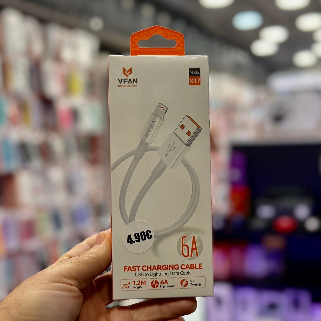 Vipfan X17 1,2 m USB‑A σε Lightning καλώδιο — 6 A