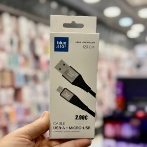 Blue Star 1.2m Καλώδιο USB-A σε Micro USB 2A