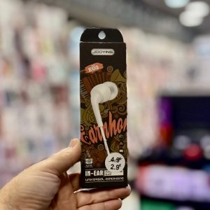 Jooying E02 Ενσύρματα In-Ear Ακουστικά Handsfree με Hi-Fi Ήχο και Power Bass - Λευκό