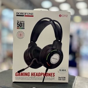 BOROFONE BO112: Gaming Headphones Over-Ear με Μεγάλο Speaker 50mm, HD Μικρόφωνο & Πολύχρωμο Φωτισμό