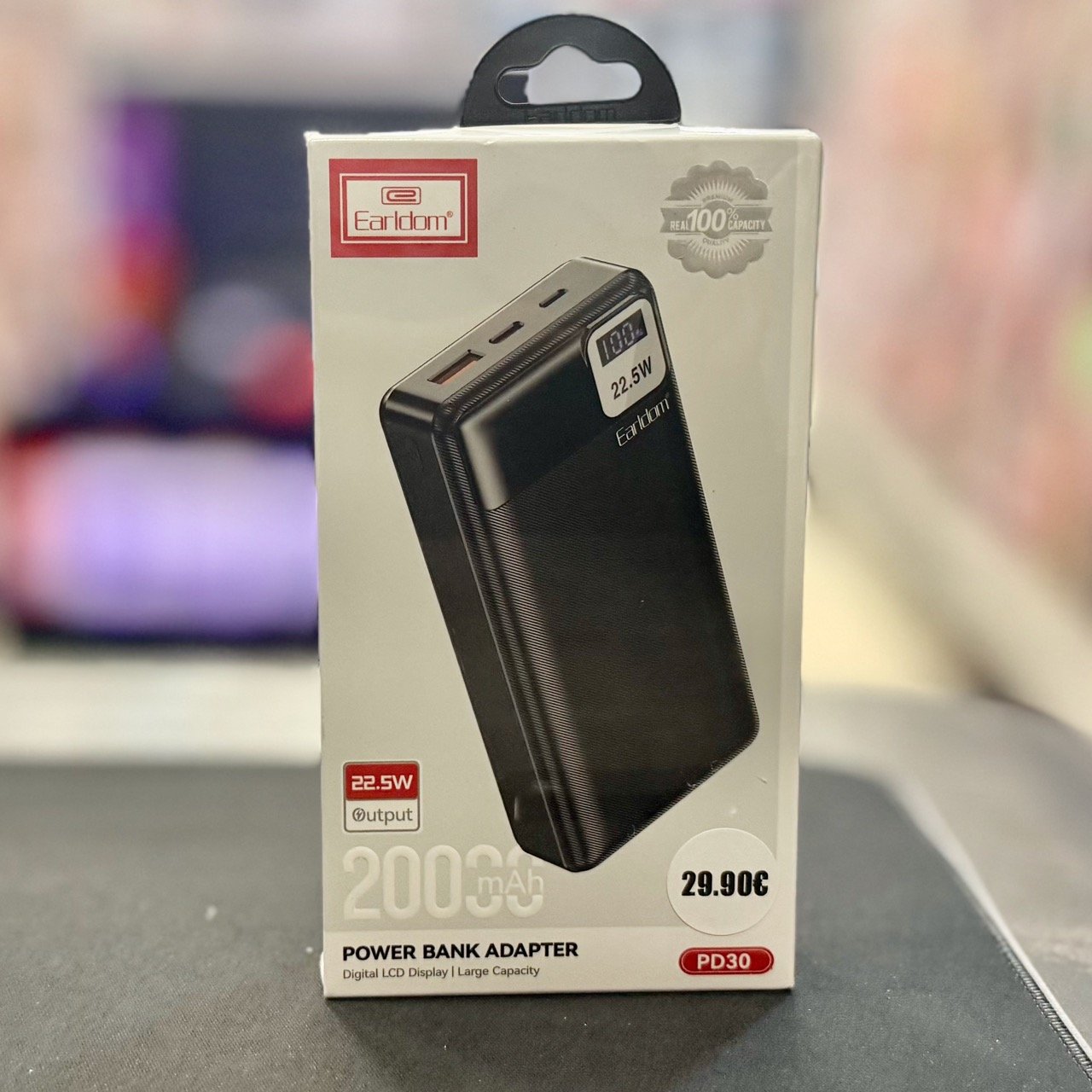 Earldom Power Bank 20000mAh 22.5W με Πολλαπλές Θύρες και Power Delivery (PD)