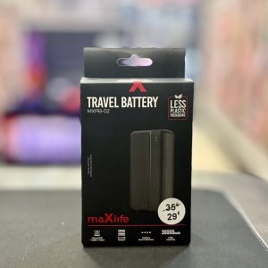 maxLife Power Bank 30000mAh 10.5W (5V/2.1A) με 3 Θύρες (2x USB-A Έξοδος, USB-C Είσοδος)
