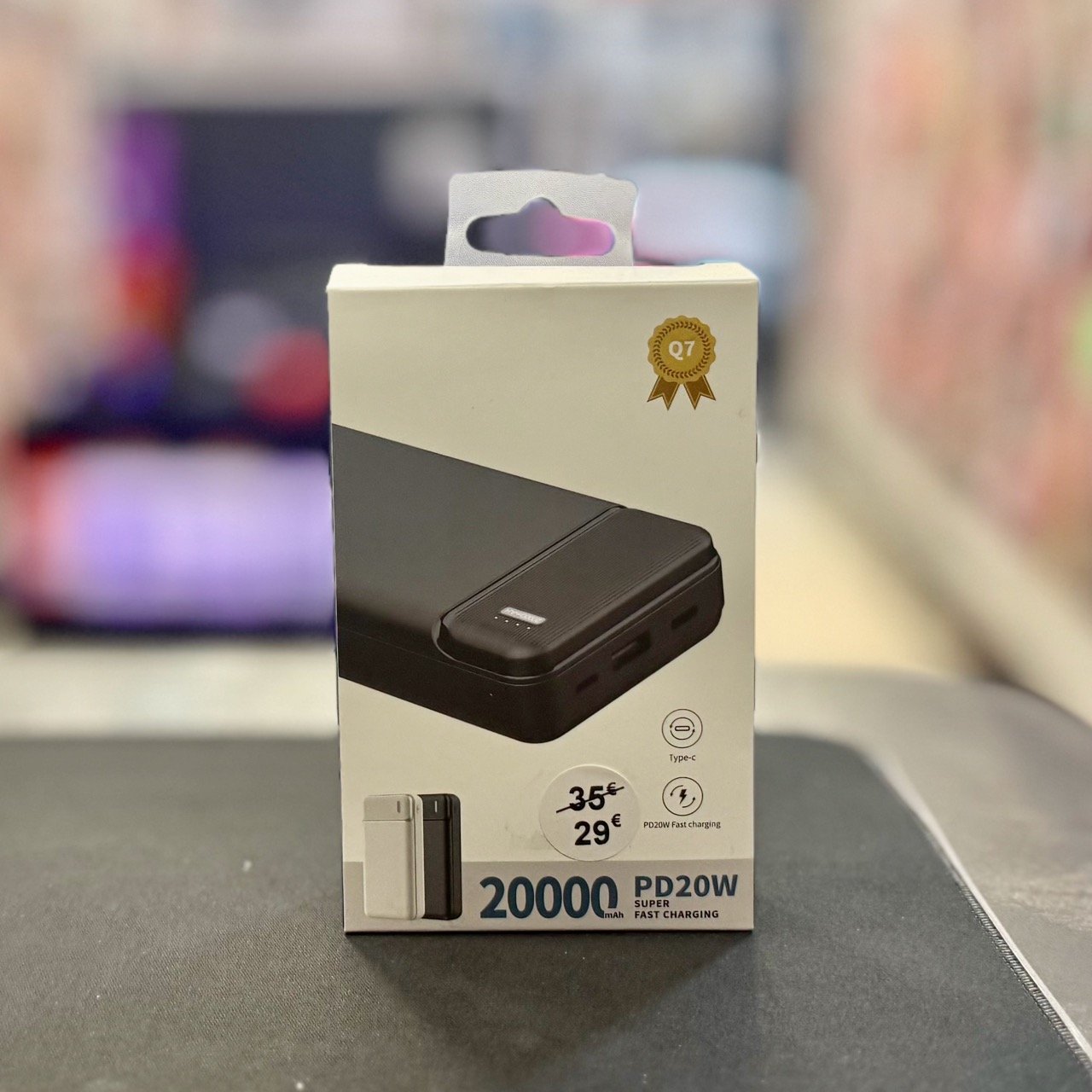Q7 Power Bank 20000mAh 20W με Θύρα Type-C και Power Delivery (PD) Super Fast Charging