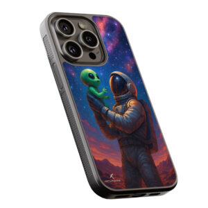 Θήκη iPhone “Astronaut & Alien Galaxy”