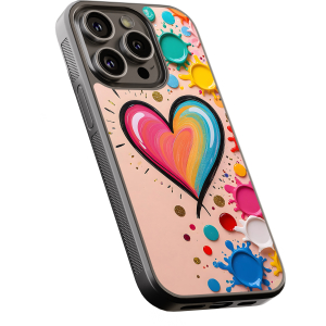 Θήκη iPhone “Rainbow Heart Splash”