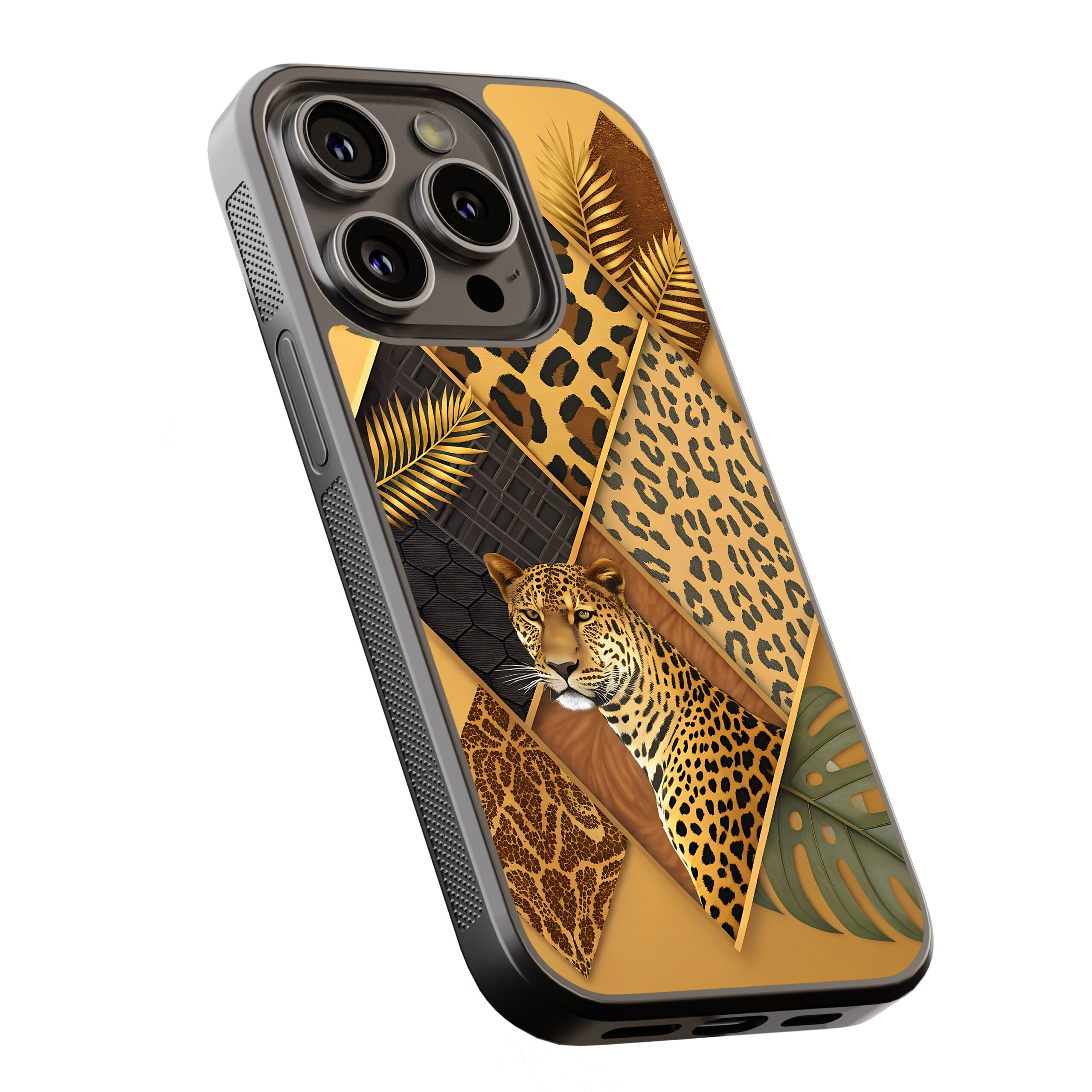 Θήκη iPhone “Golden Leopard Collage”