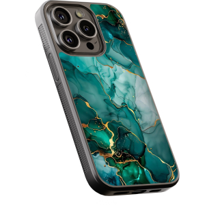 Θήκη iPhone “Emerald Marble Gold”