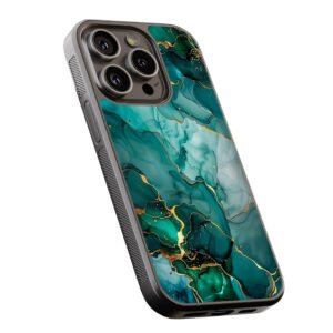 Θήκη iPhone “Emerald Marble Gold”