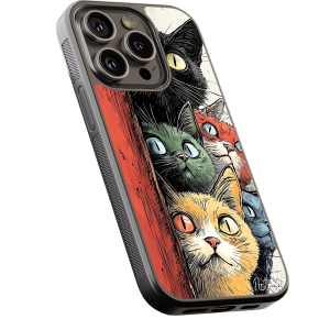 Θήκη iPhone “Colorful Cats”