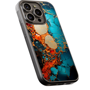 Θήκη iPhone “Turquoise Lava Marble”