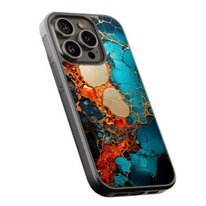 Θήκη iPhone “Turquoise Lava Marble”