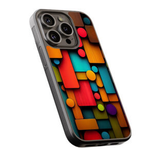 Θήκη iPhone “Abstract 3D Geometric Colors”