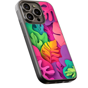 Θήκη iPhone “Colorful Tropical Leaves”
