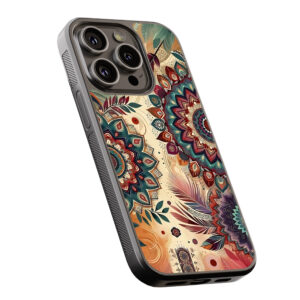 Θήκη iPhone “Boho Mandala Feathers”
