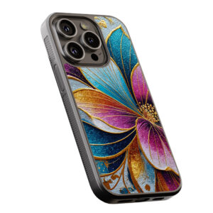 Θήκη iPhone “Gold Glitter Flower”