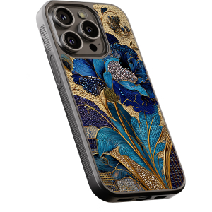 Θήκη iPhone “Royal Blue Floral”