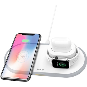 HOCO CW21 Wisdom ΒΑΣΗ ΑΣΥΡΜΑΤΗΣ ΦΟΡΤΙΣΗΣ APPLE 3-in-1