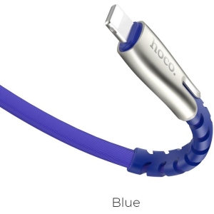 HOCO U58 CORE ΜΕΤΑΛΛΙΚΟ ΚΑΛΩΔΙΟ LIGHTNING ΦΟΡΤΙΣΗΣ & DATA 1.2m, ΜΠΛΕ